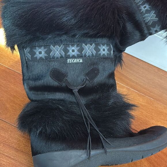 Tecnica Skandia Women's Black Fur Ski Boots Made in Italy size 10 - Picture 9 of 12